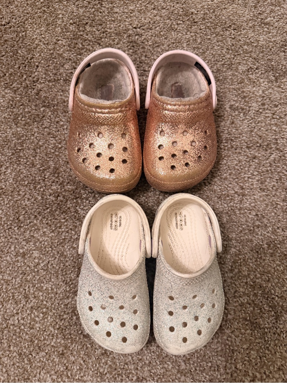 CROCS Kids Glitter Clogs Bundle